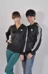 2012 adidas firebird hommes and femmes hoodie noir blance